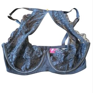 NWT Adore Me Keyhole Black Lace Bra New
